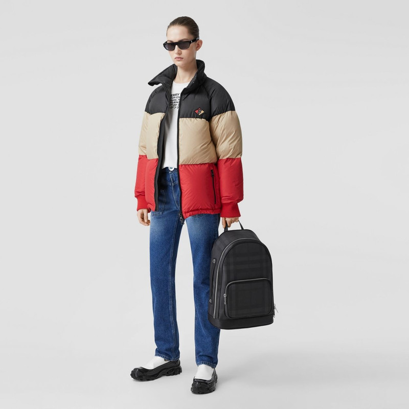 London Check and Leather Backpack 7