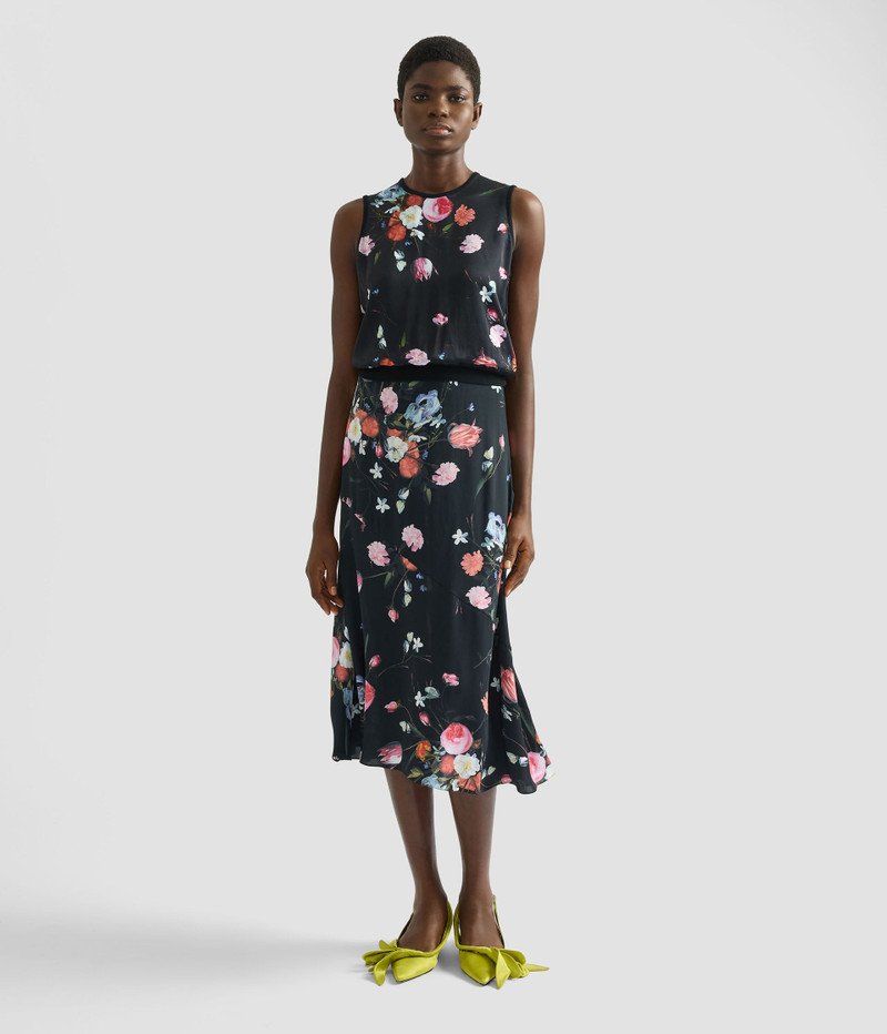 FLORAL PRINT PANEL SLEEVELESS JUMPER 2