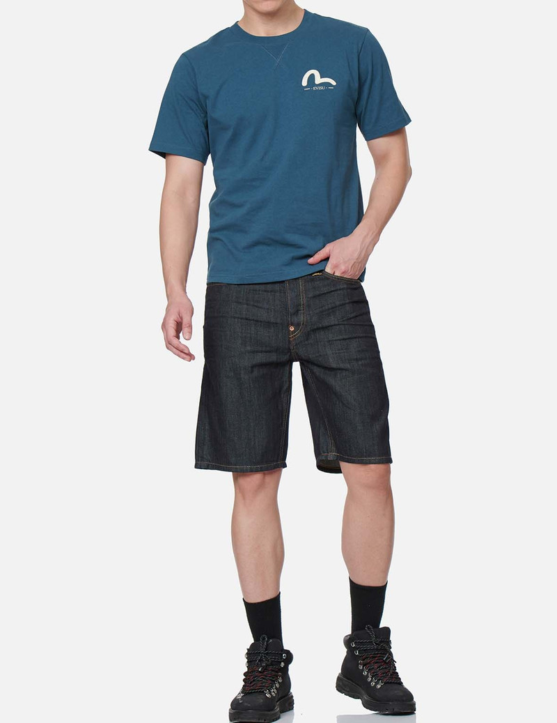 KOMAINU-PATTERN SEAGULL DENIM SHORTS 6