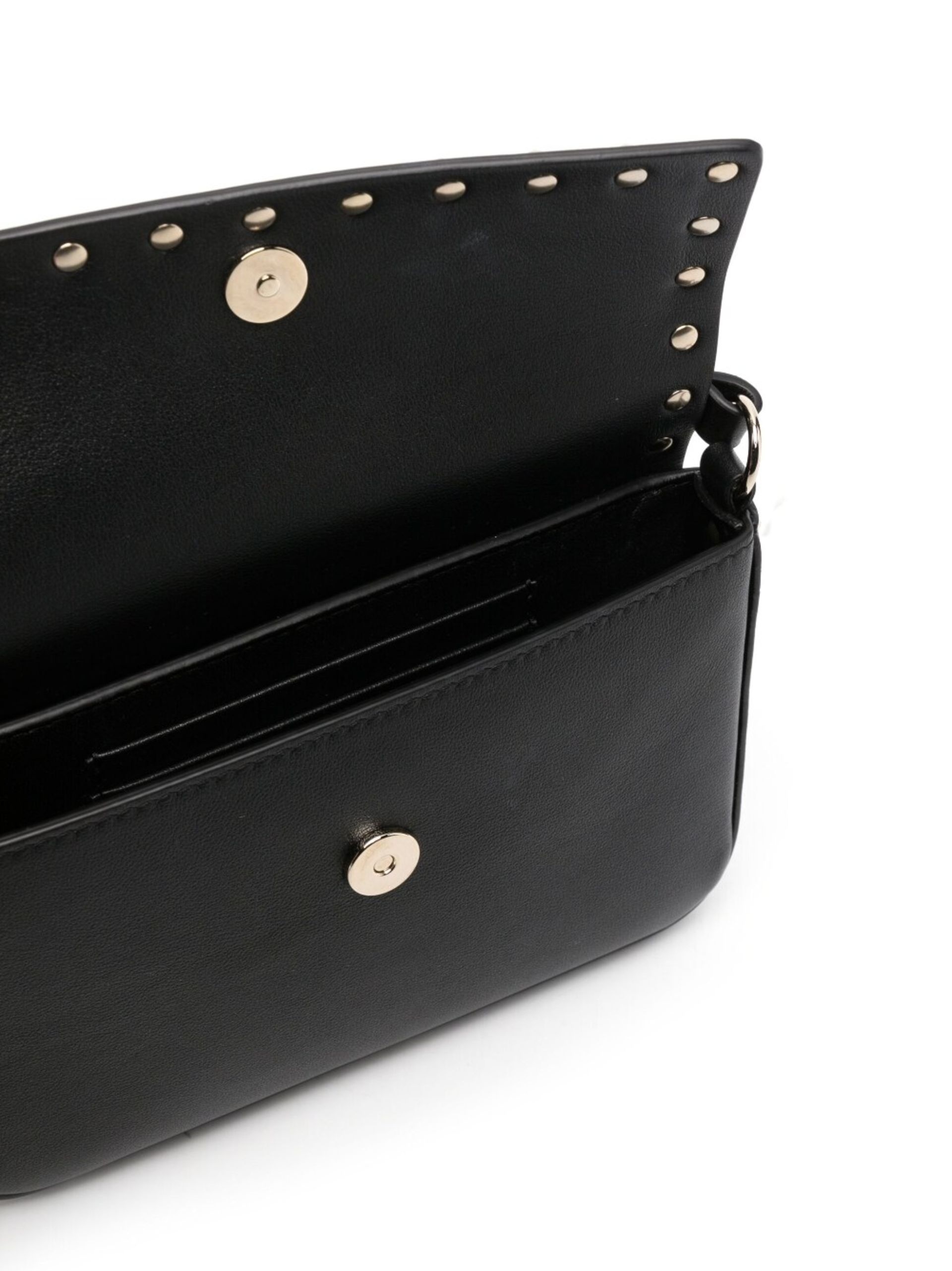 Black Rockstud-Embellished Shoulder Bag - 5