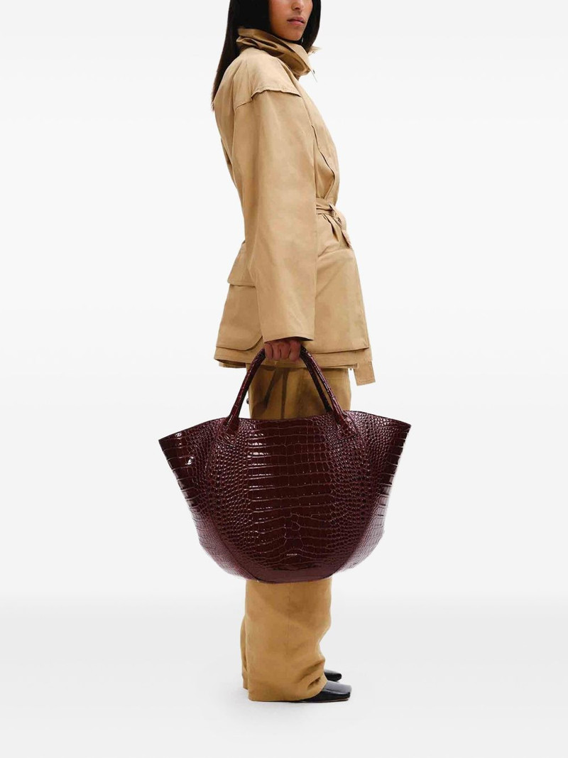 WANDLER large crocodile-embossed tote bag outlook