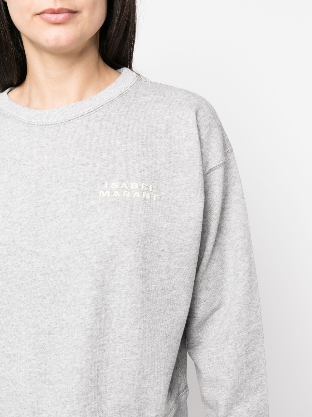 embroidered-logo crew-neck sweatshirt - 5