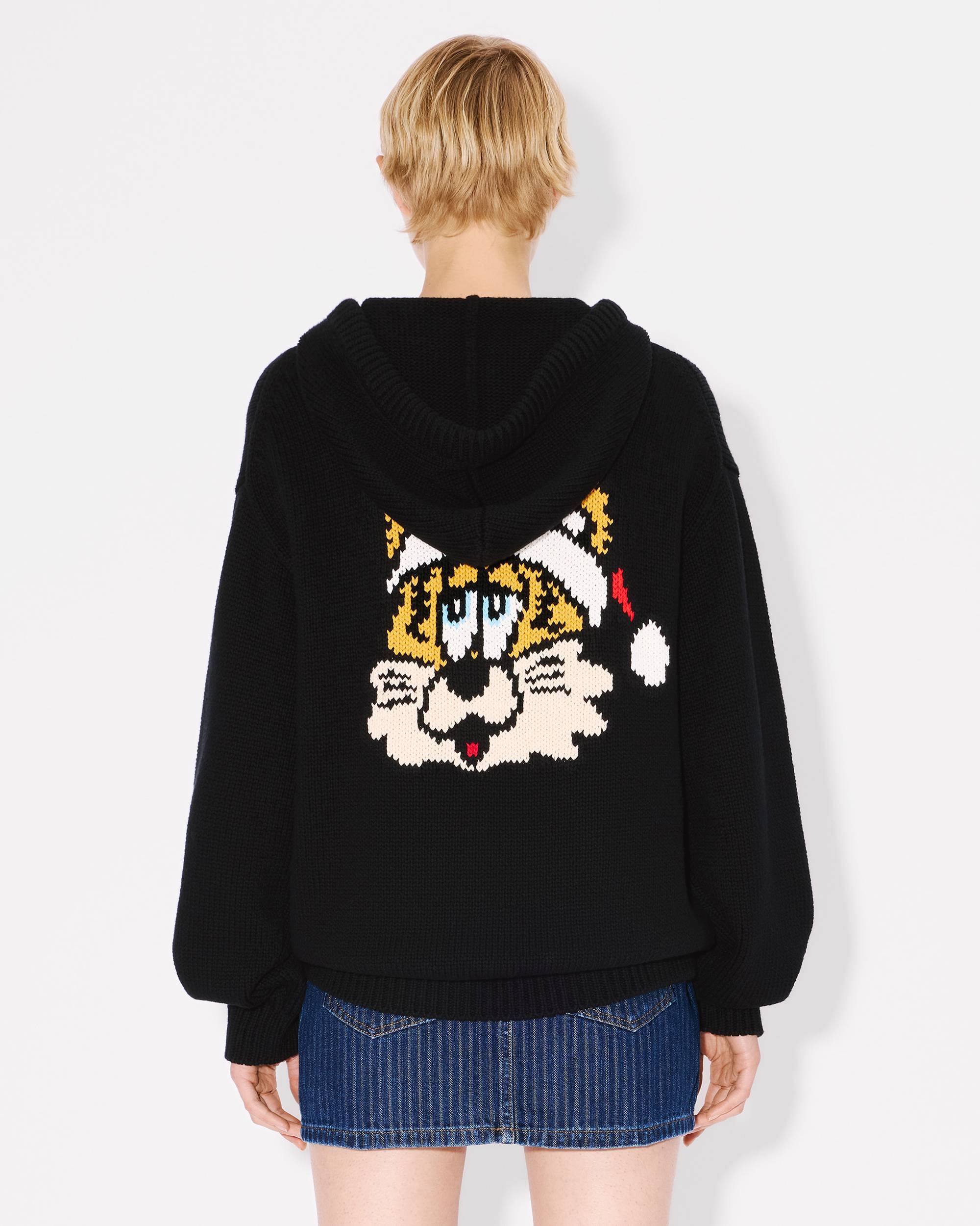 'KENZO VERDY MARKET' genderless knitted hoodie in wool and cotton - 4