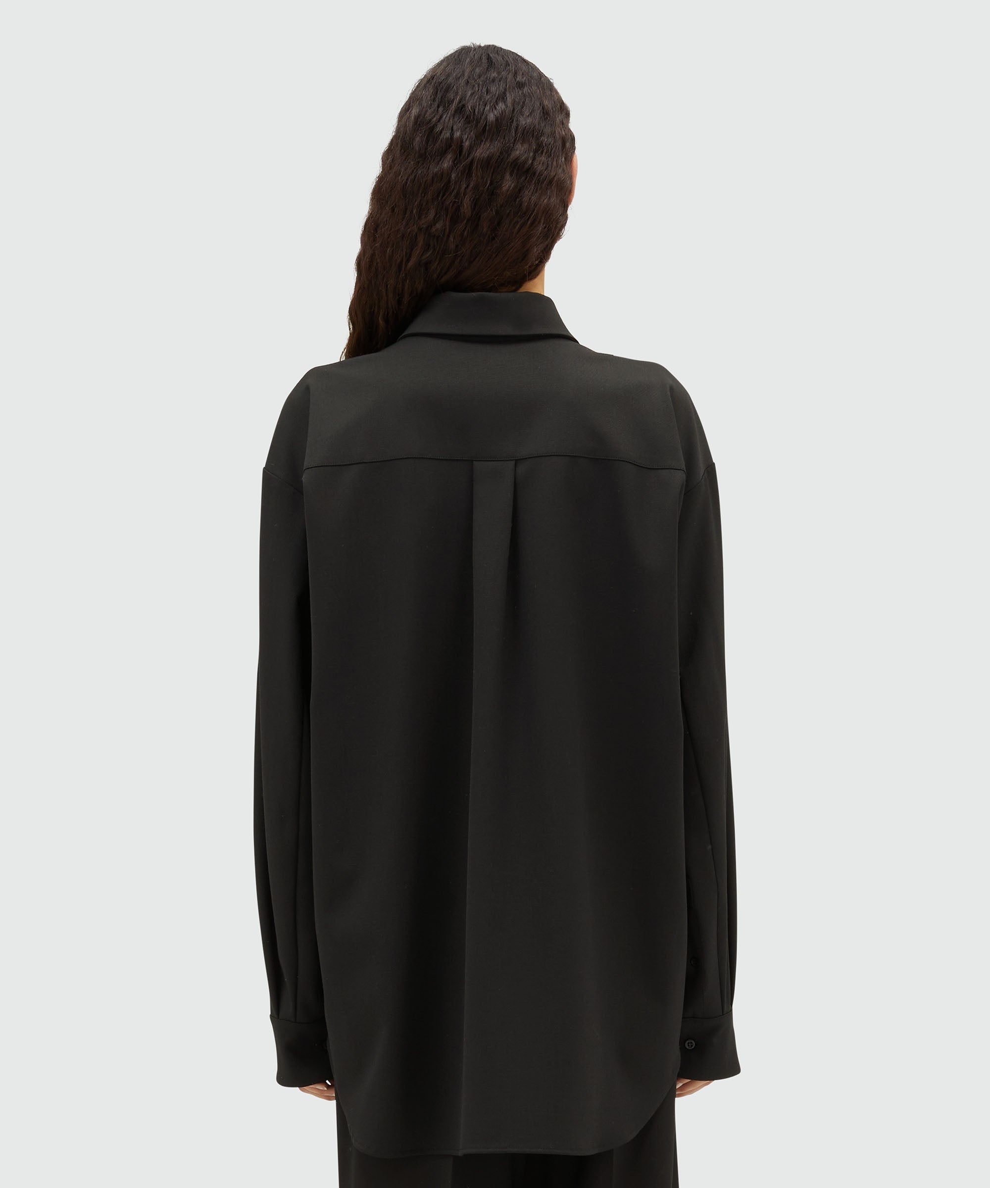 Blended wool shirt with swans - 3