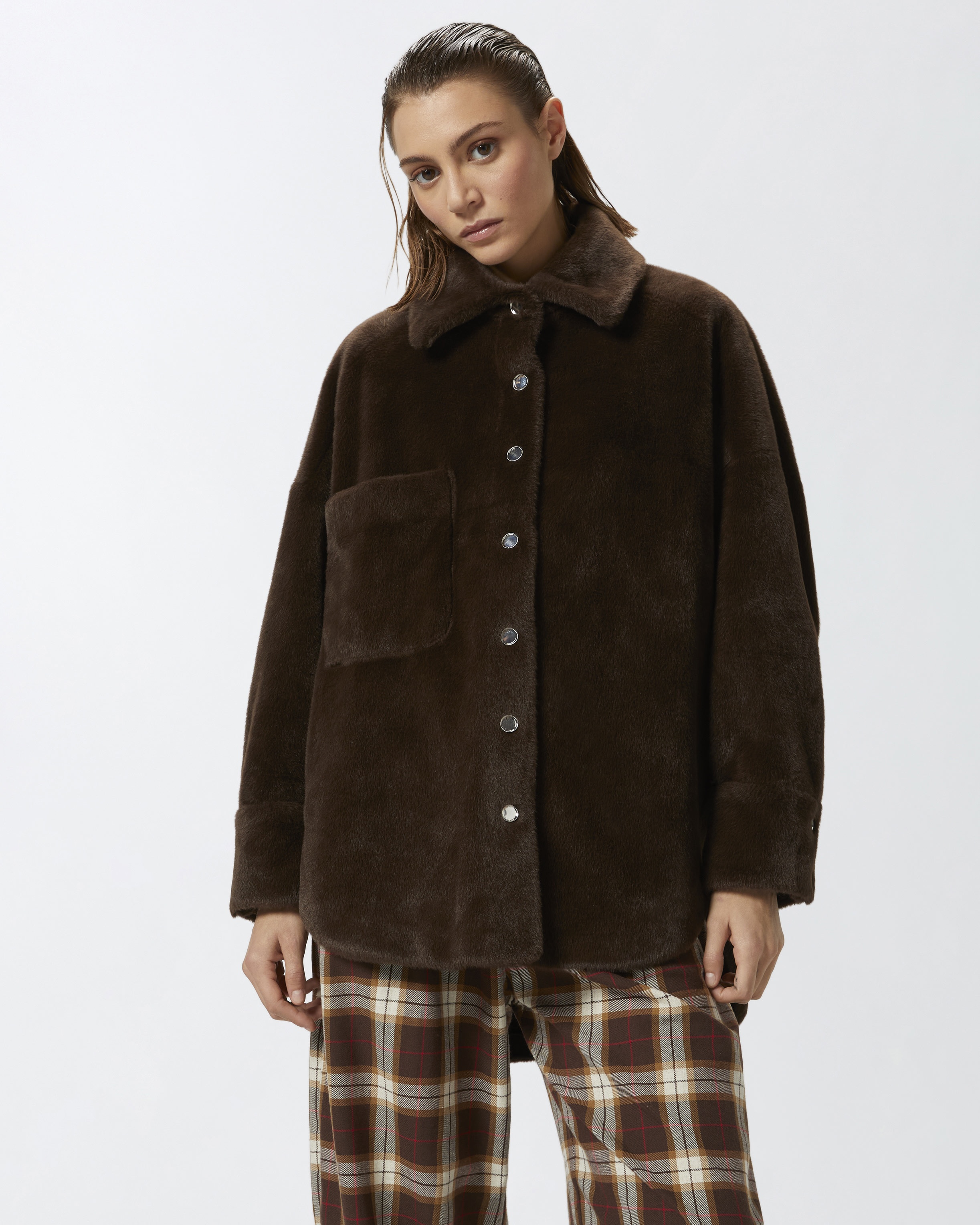 SOFT SHEEPSKIN-EFFECT SHACKET - 2