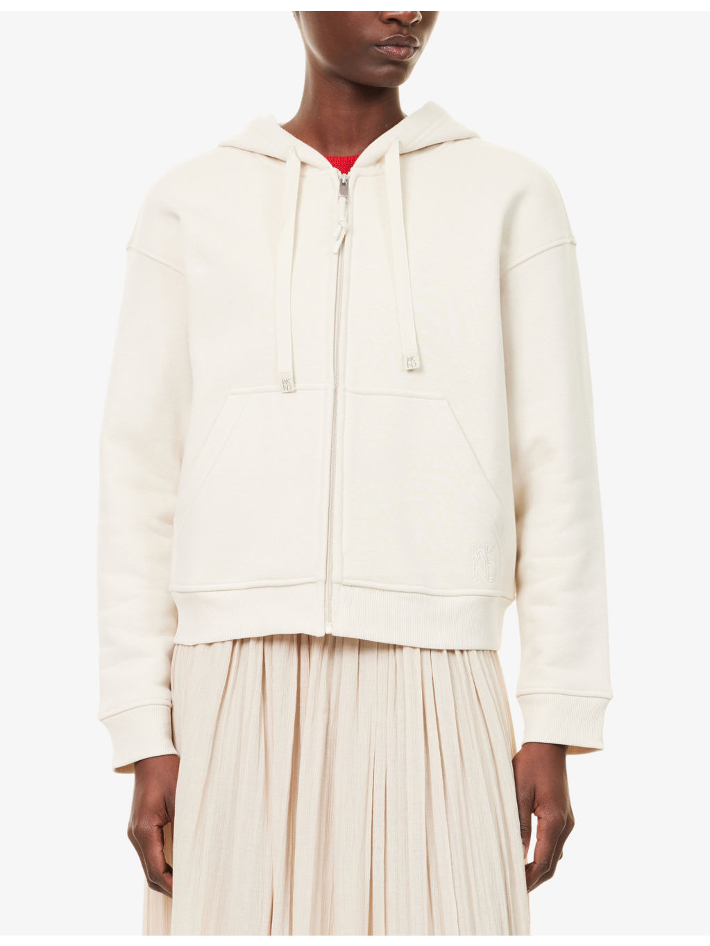 Cane Brand-Embroidery Cotton-Blend Hoody - 3