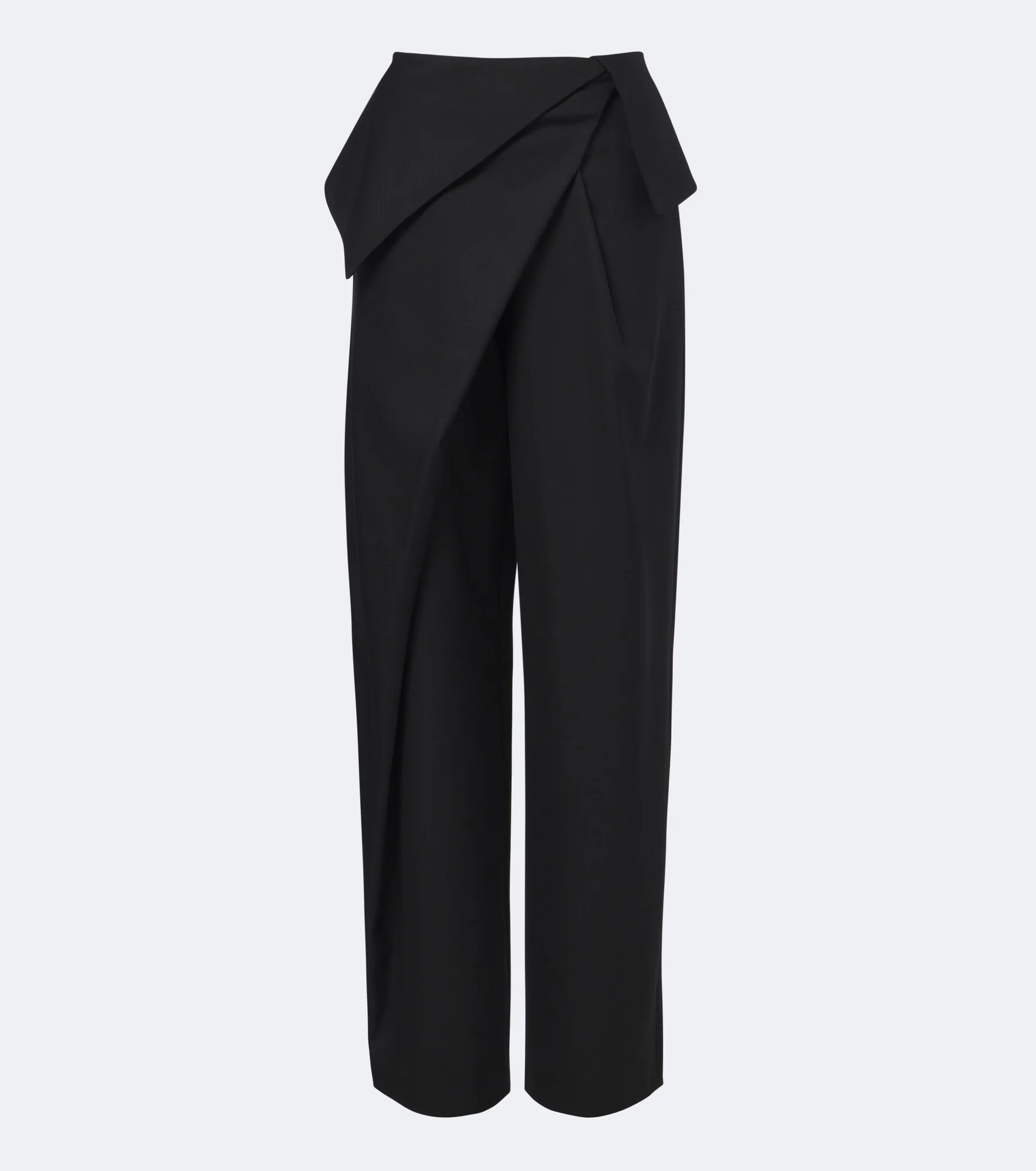 Draped wool wide-leg pants - 1