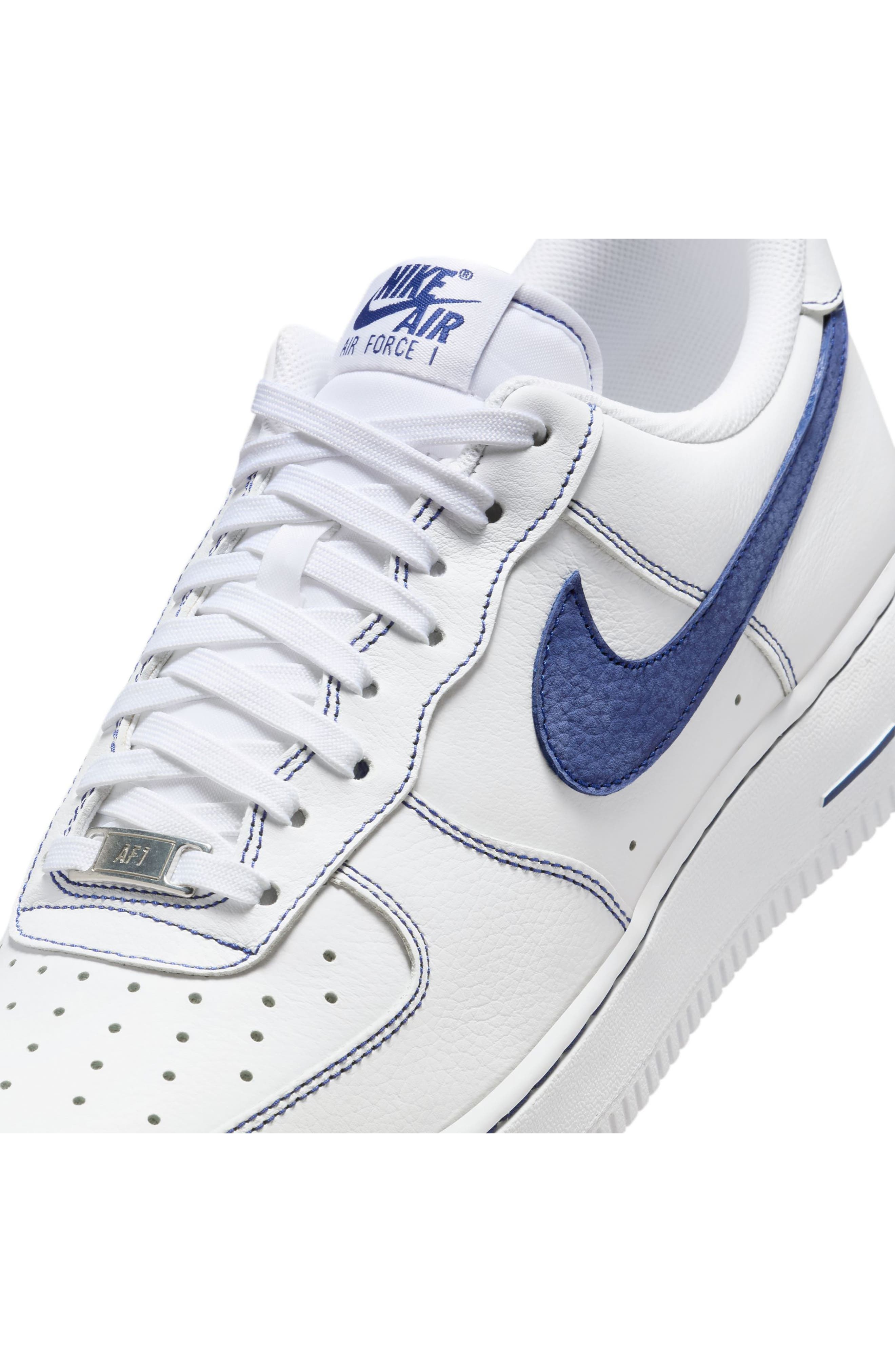 Nike Air Force 1 '07 LV8 Sneaker in White/Deep Royal Blue at Nordstrom - 7