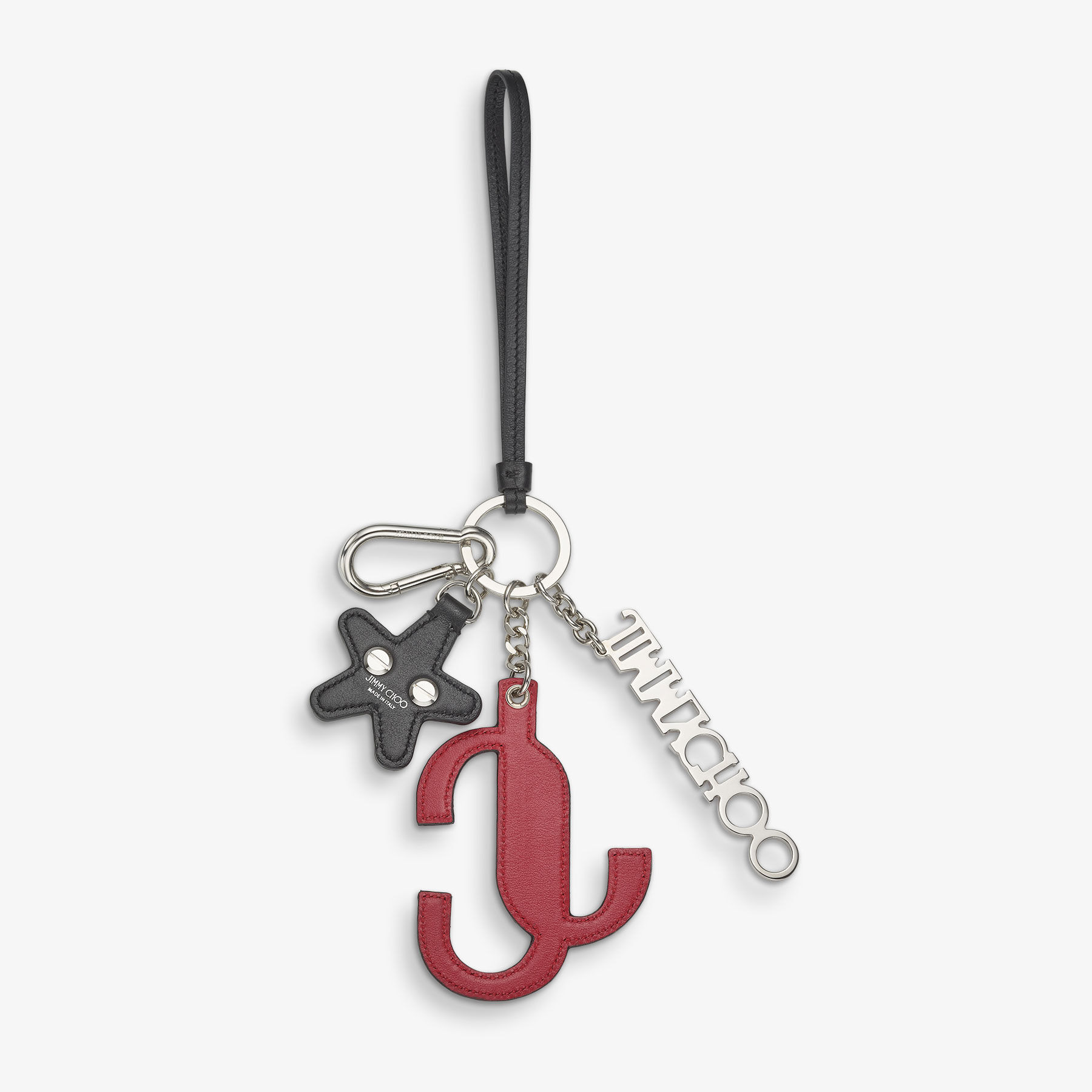 JC Multi Charm
Red & Candy Pink Calf Leather Star Logo Bag Charm - 3