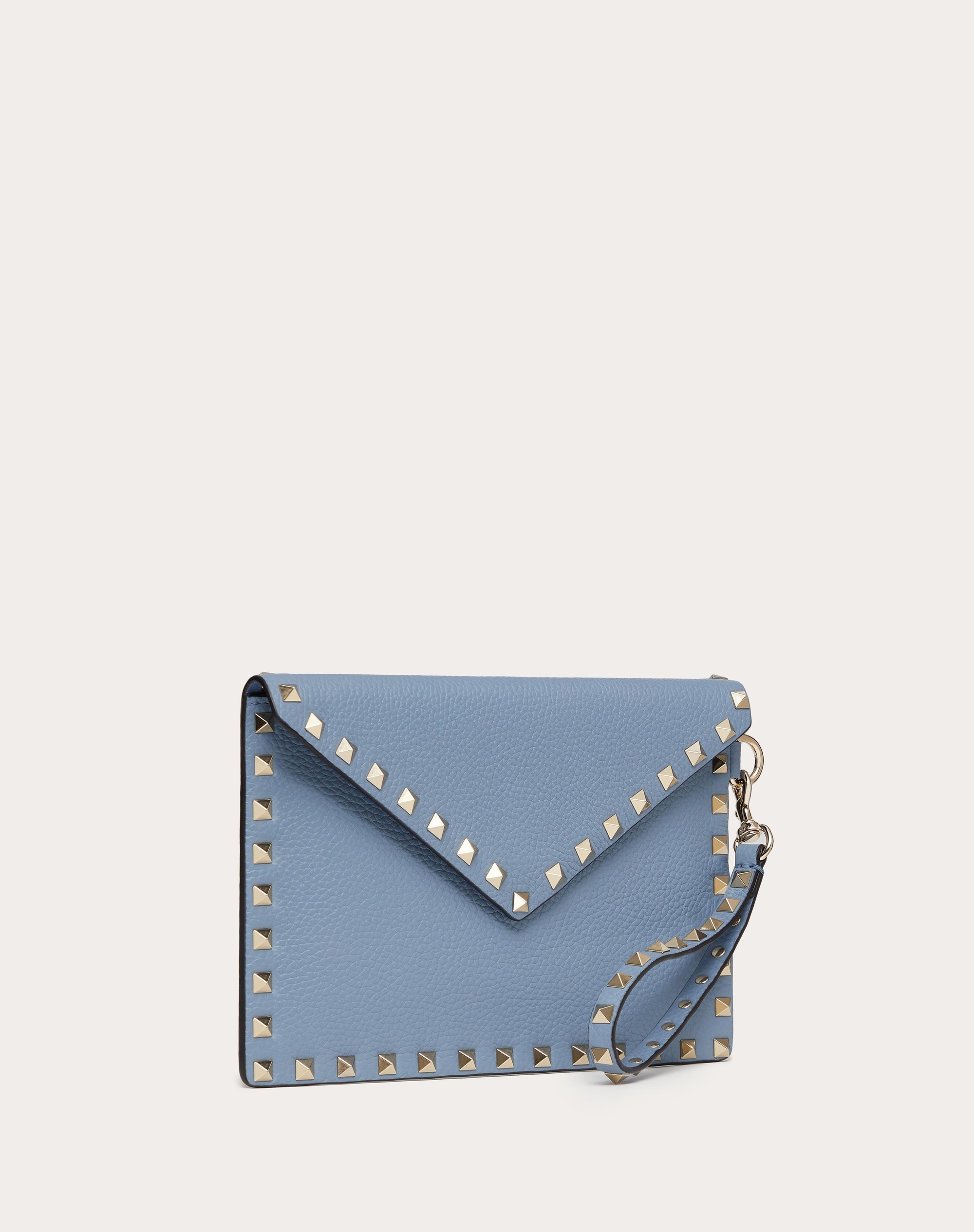 ROCKSTUD GRAINY CALFSKIN POUCH - 4