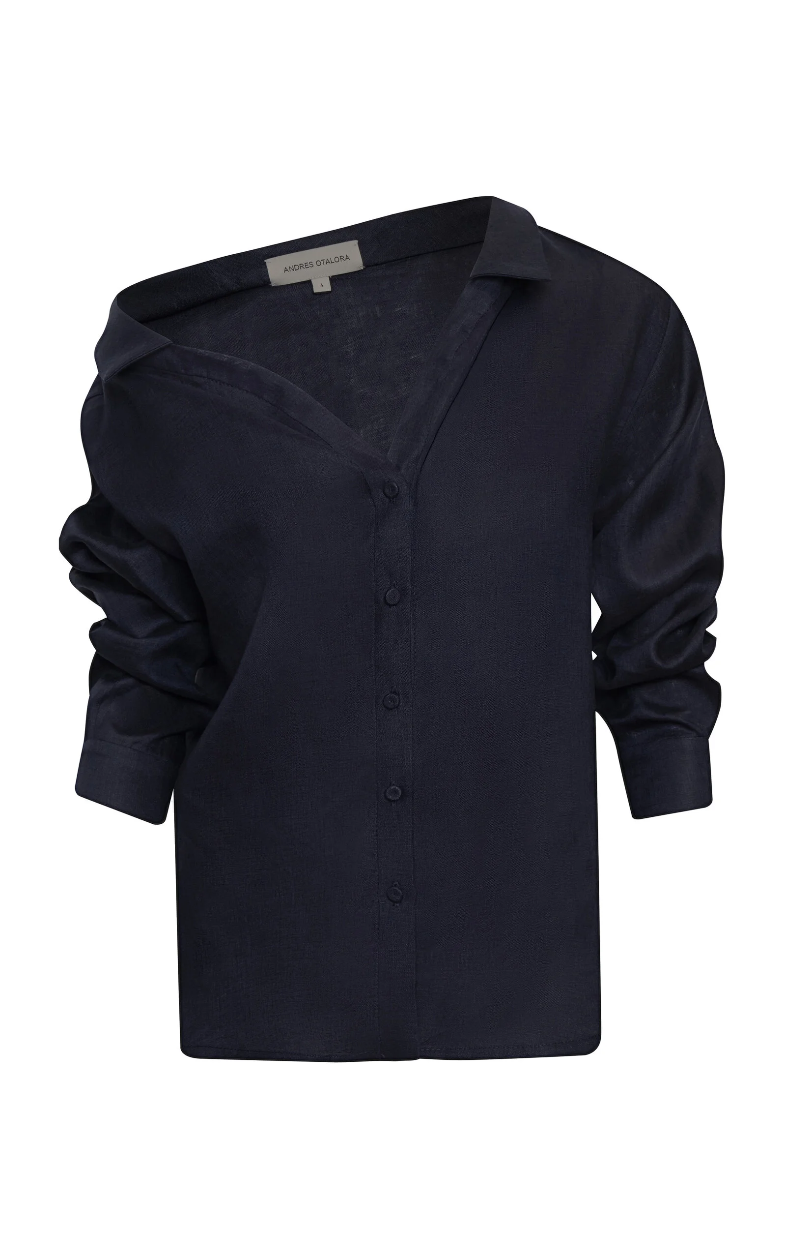 Sefara Relaxed Linen Blouse navy - 1