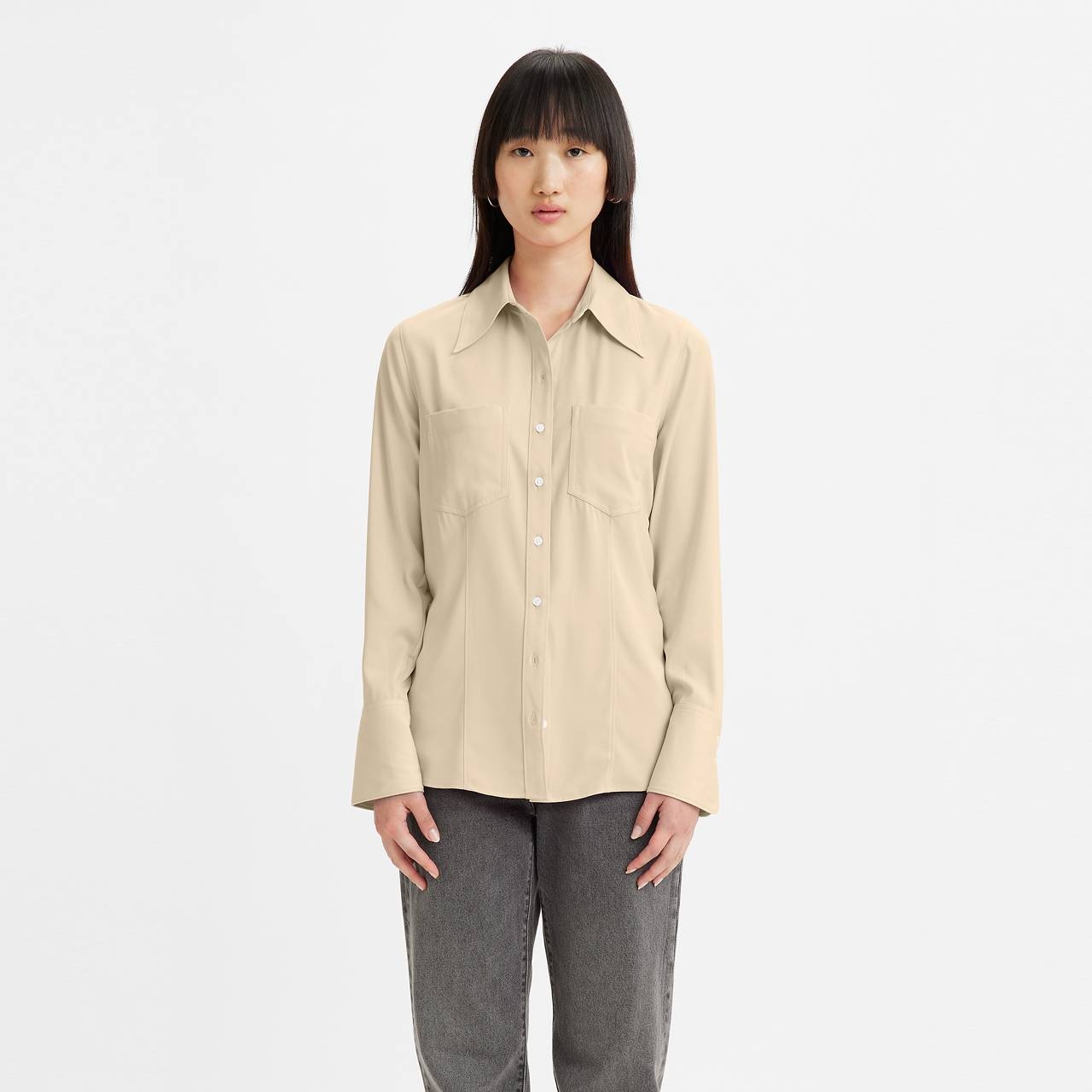 RILYNN SILKY SHIRT - 1