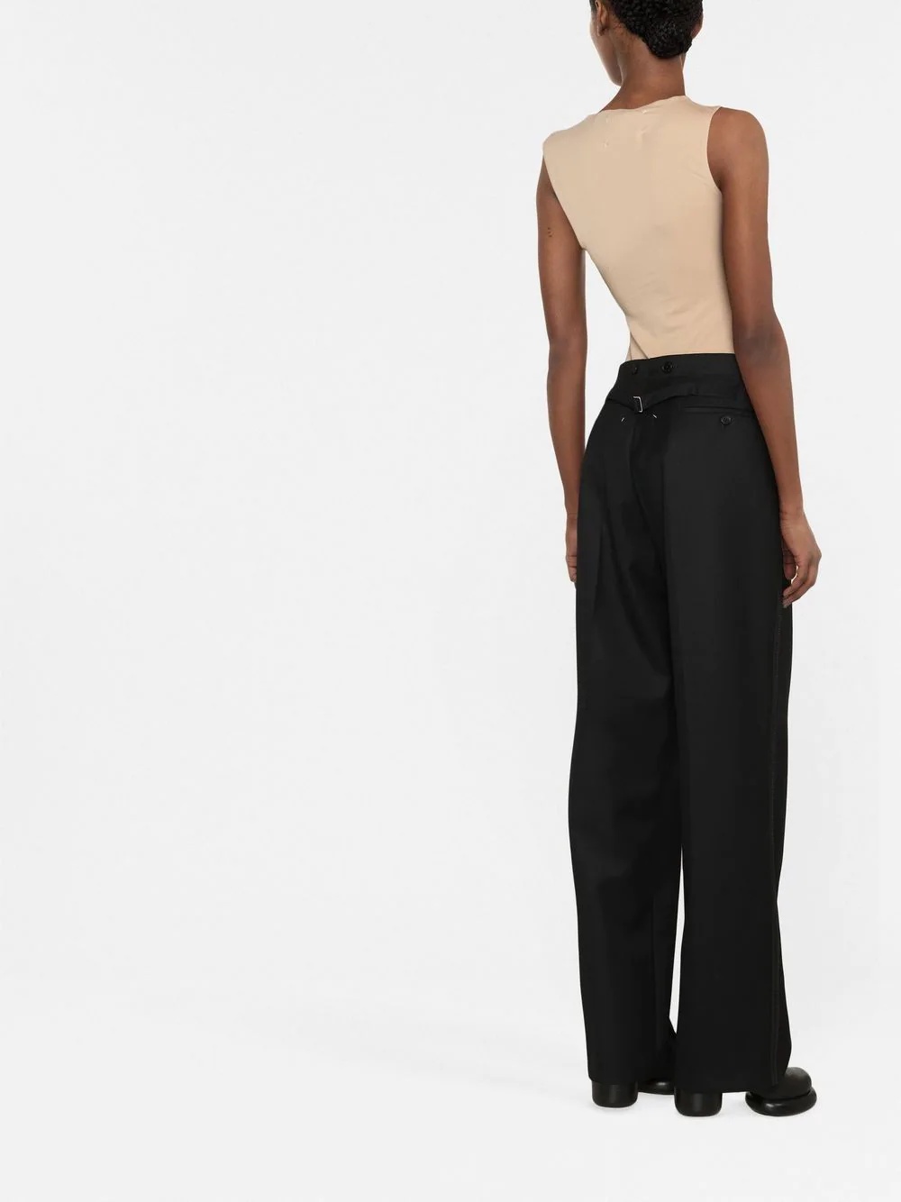 high-waisted tailored trousers - 3