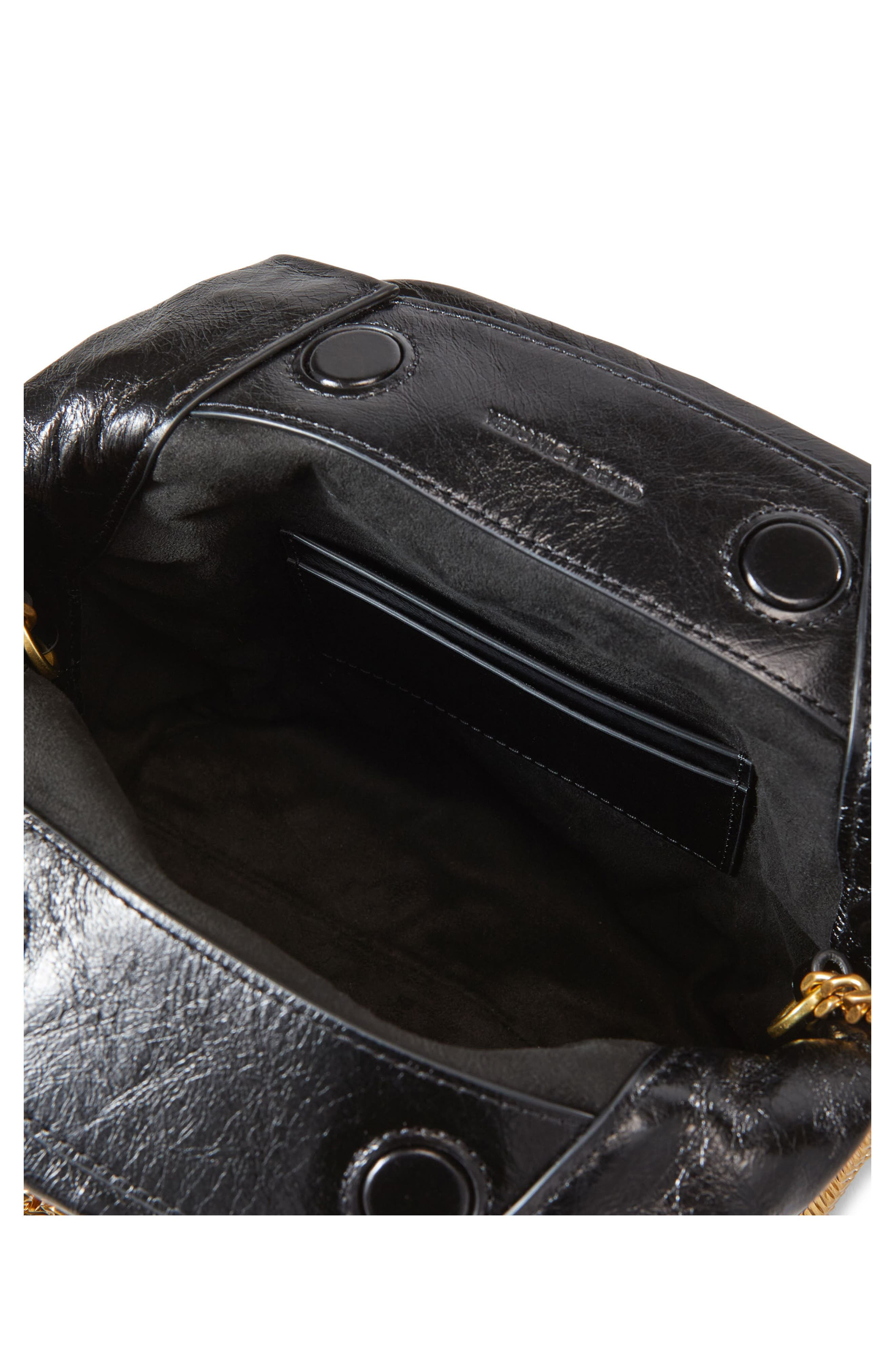 Veronica Beard Small Slouch Metallic Convertible Leather Shoulder Bag in Black at Nordstrom - 3