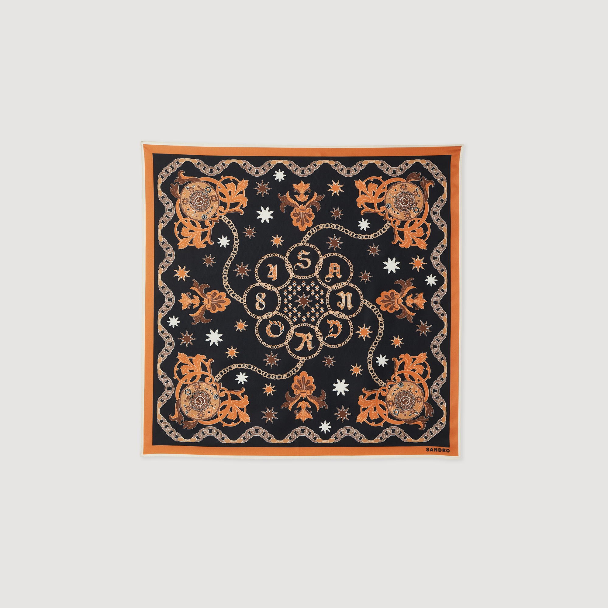 Printed silk twill scarf - 2