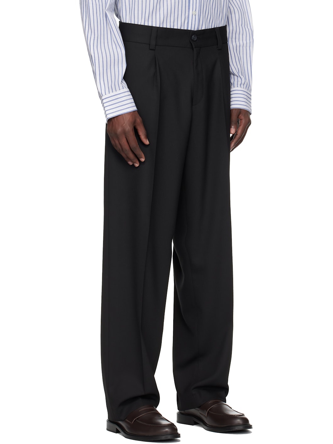 Black Modern-Fit Trousers - 2