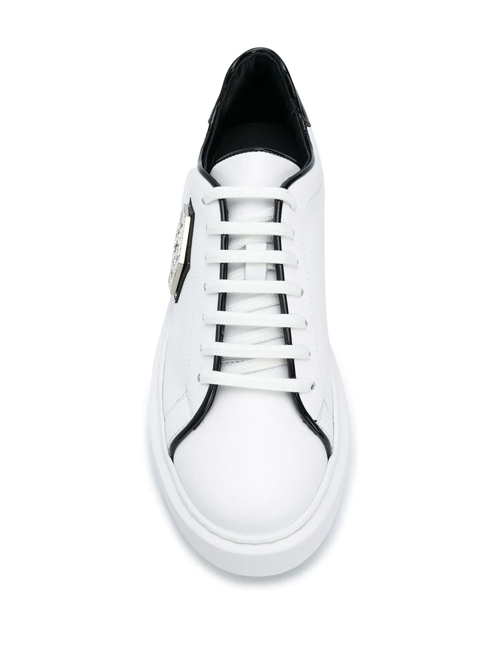 Hexagon plaque low-top sneakers - 4