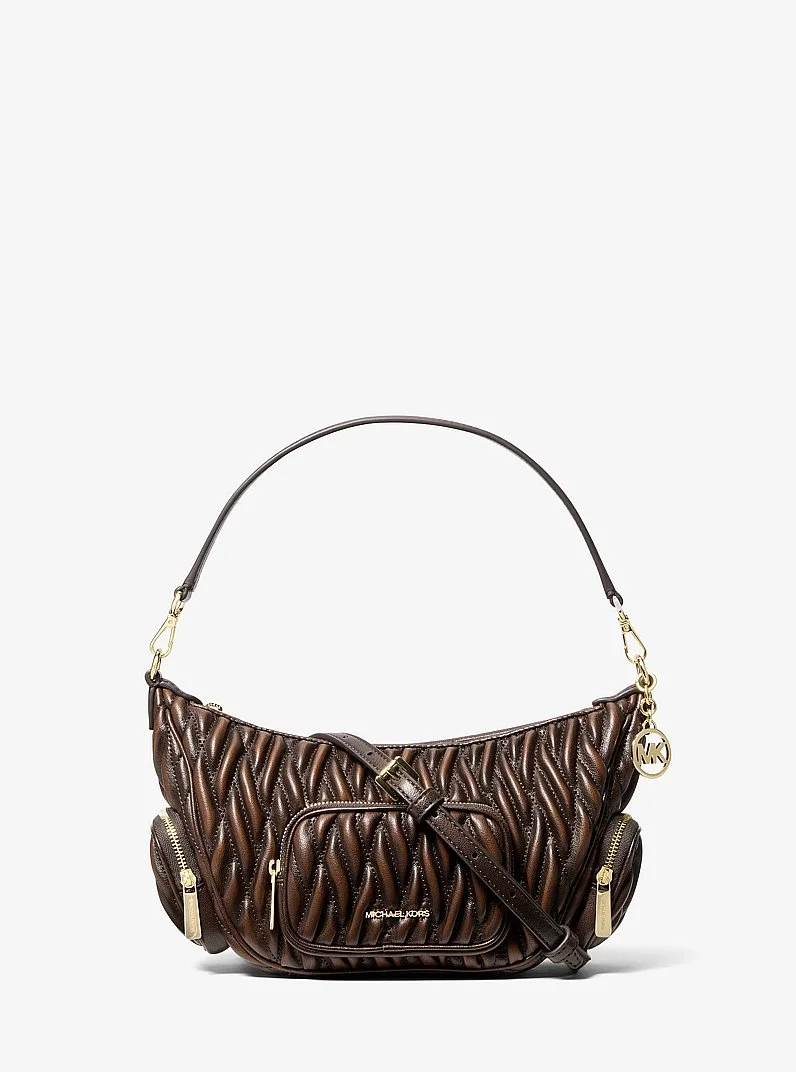 Merritt Small Matelassé Burnished Convertible Shoulder Bag - 1
