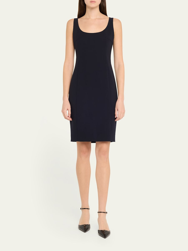 AKRIS Scoop Neck Wool Crepe Sheath Dress outlook