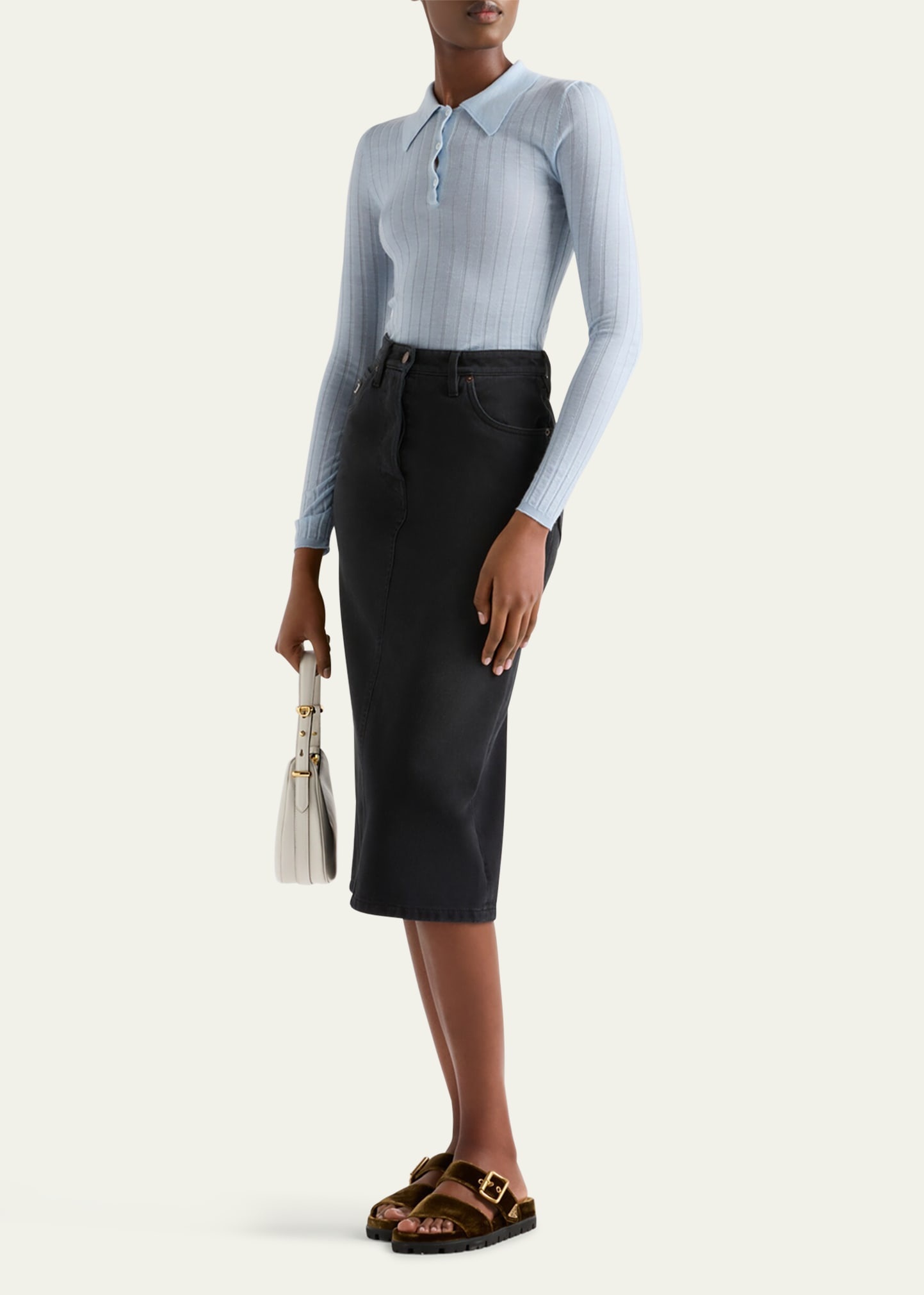 Superfine Cashmere Silk Long-Sleeve Top - 2