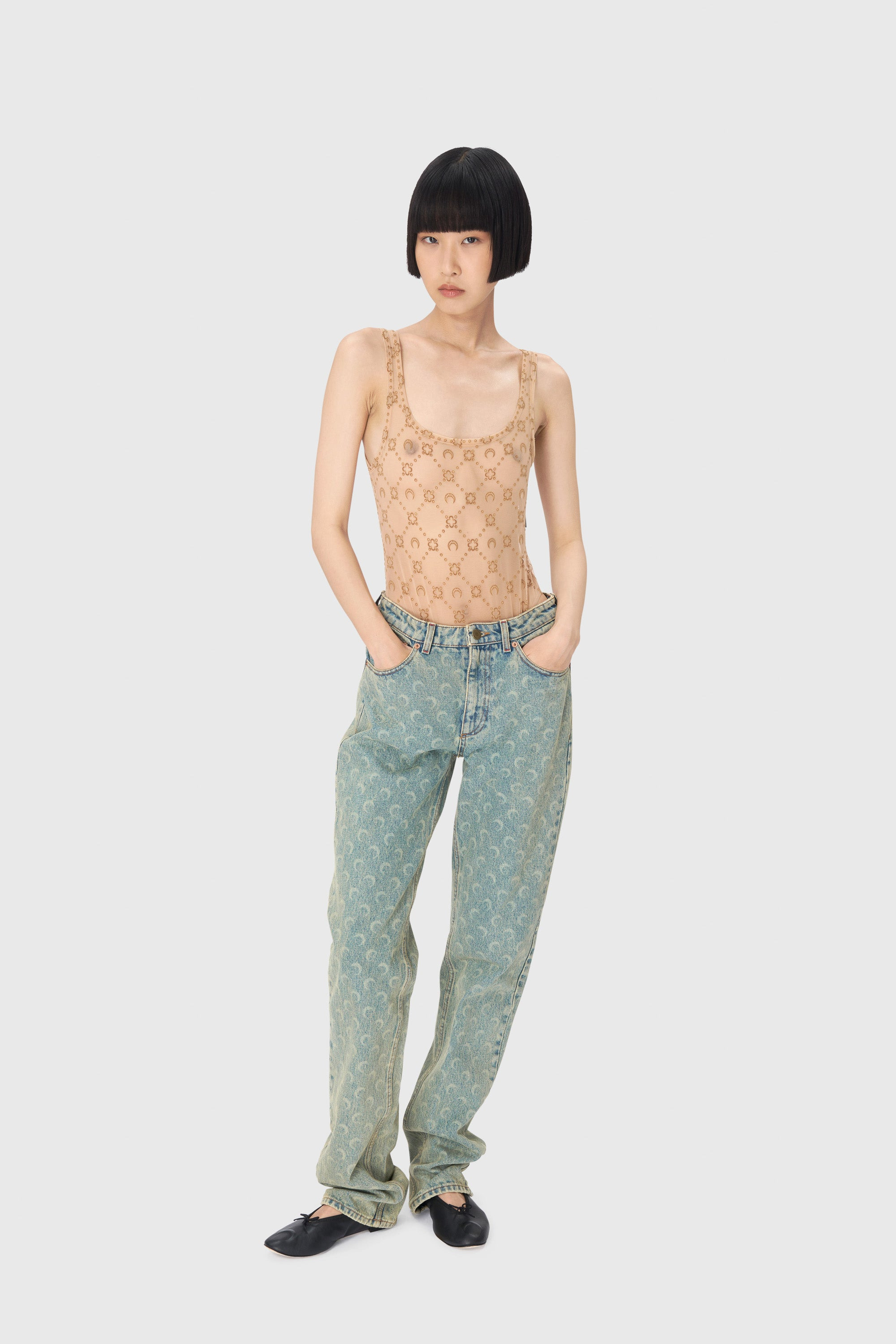 Moon Laser Denim Straight Jeans - 5