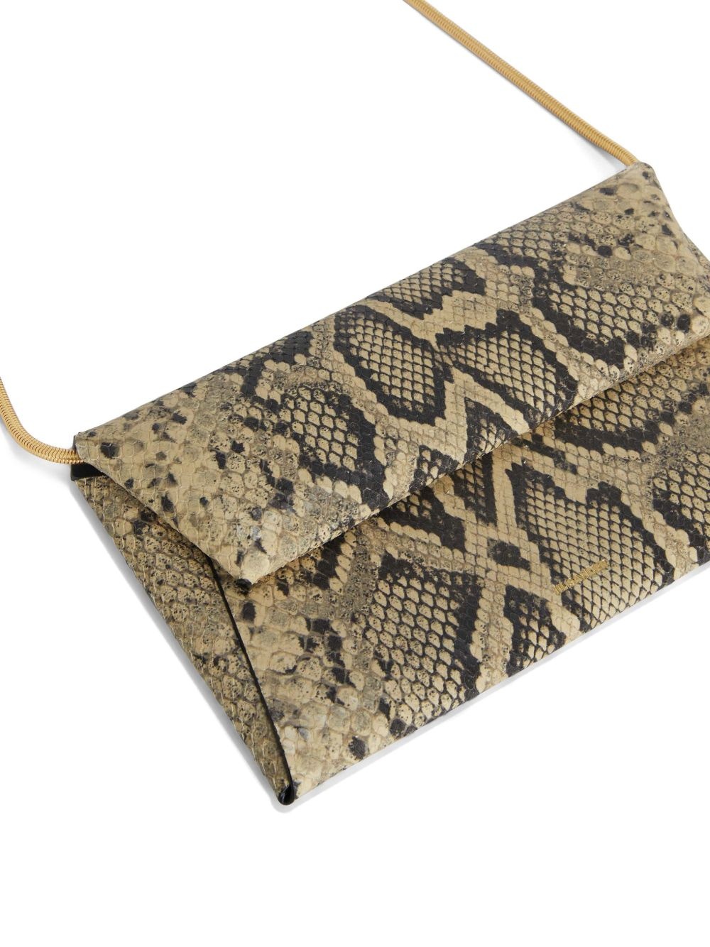 small snakeskin-print folded bag - 6