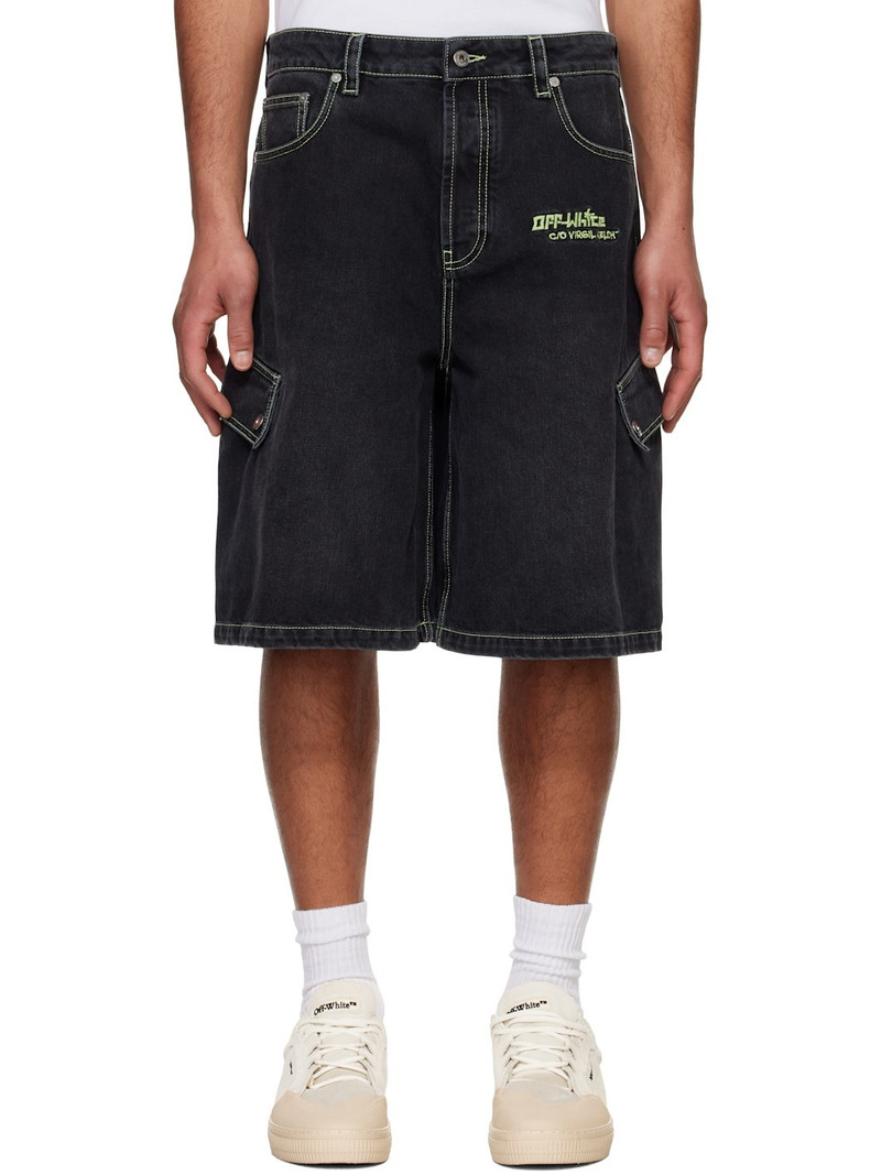 Off-White Off Denim Safari Cargo Shorts 1