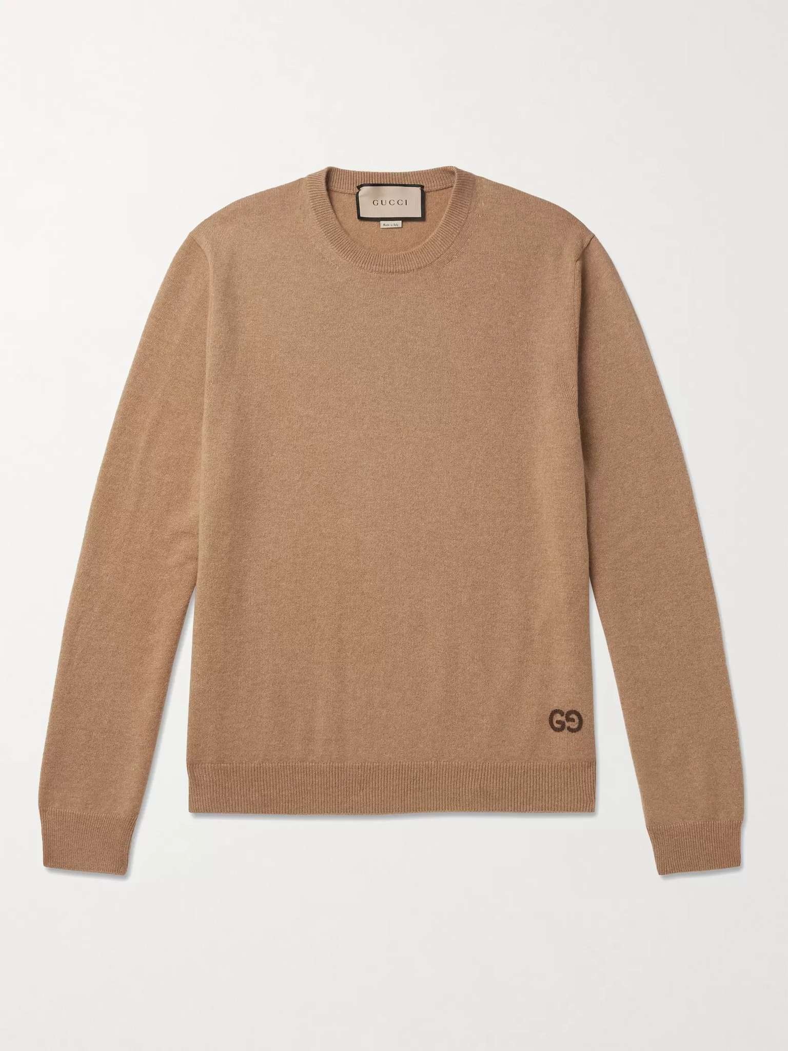 Logo-Embroidered Cashmere Sweater - 1