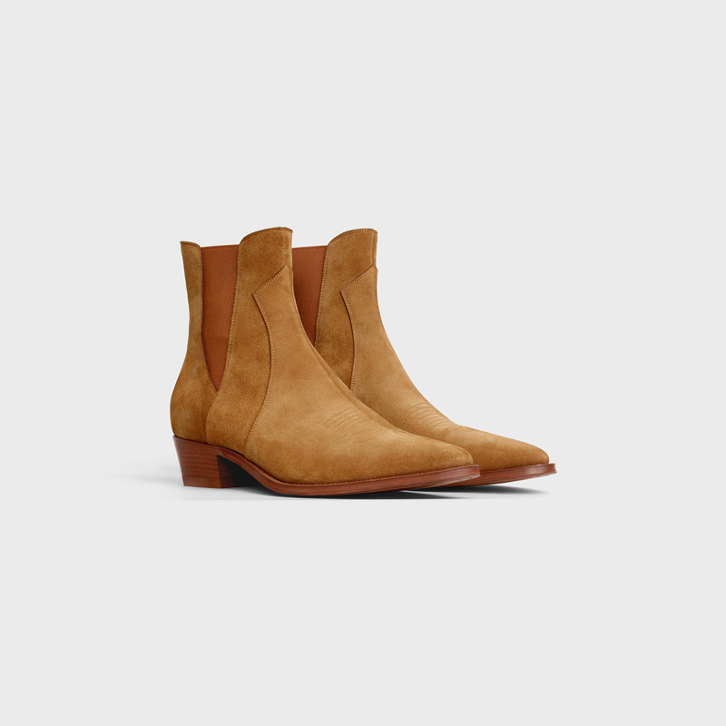 CELINE CELINE CAMARGUE Western chelsea boot in Suede Calfskin outlook