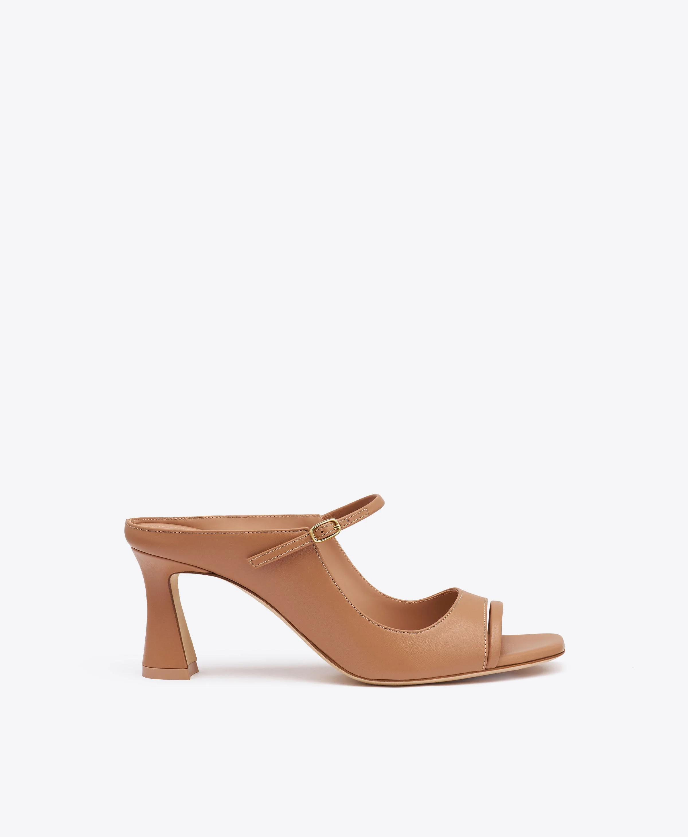 Rania 70 Blush Leather Block Heel Sandals - 1