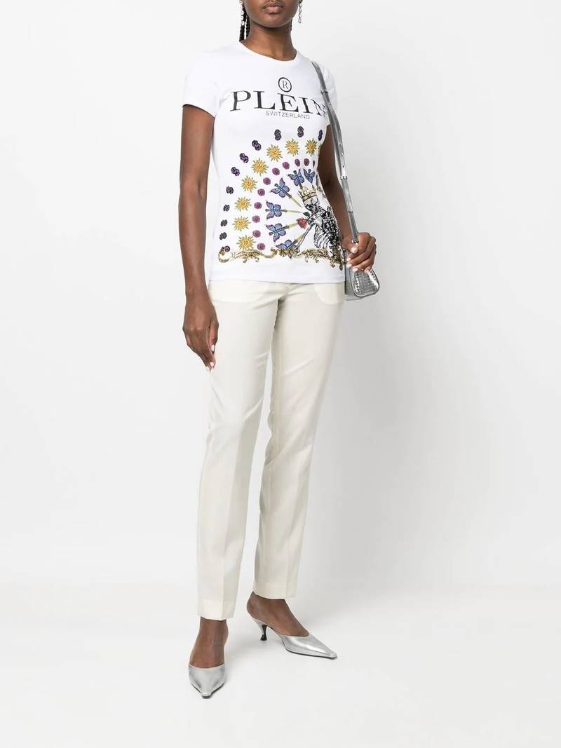 PHILIPP PLEIN stretch-wool straight-trousers outlook