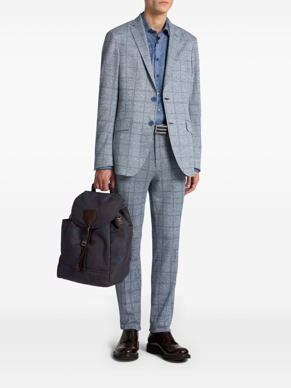check-pattern trousers - 2