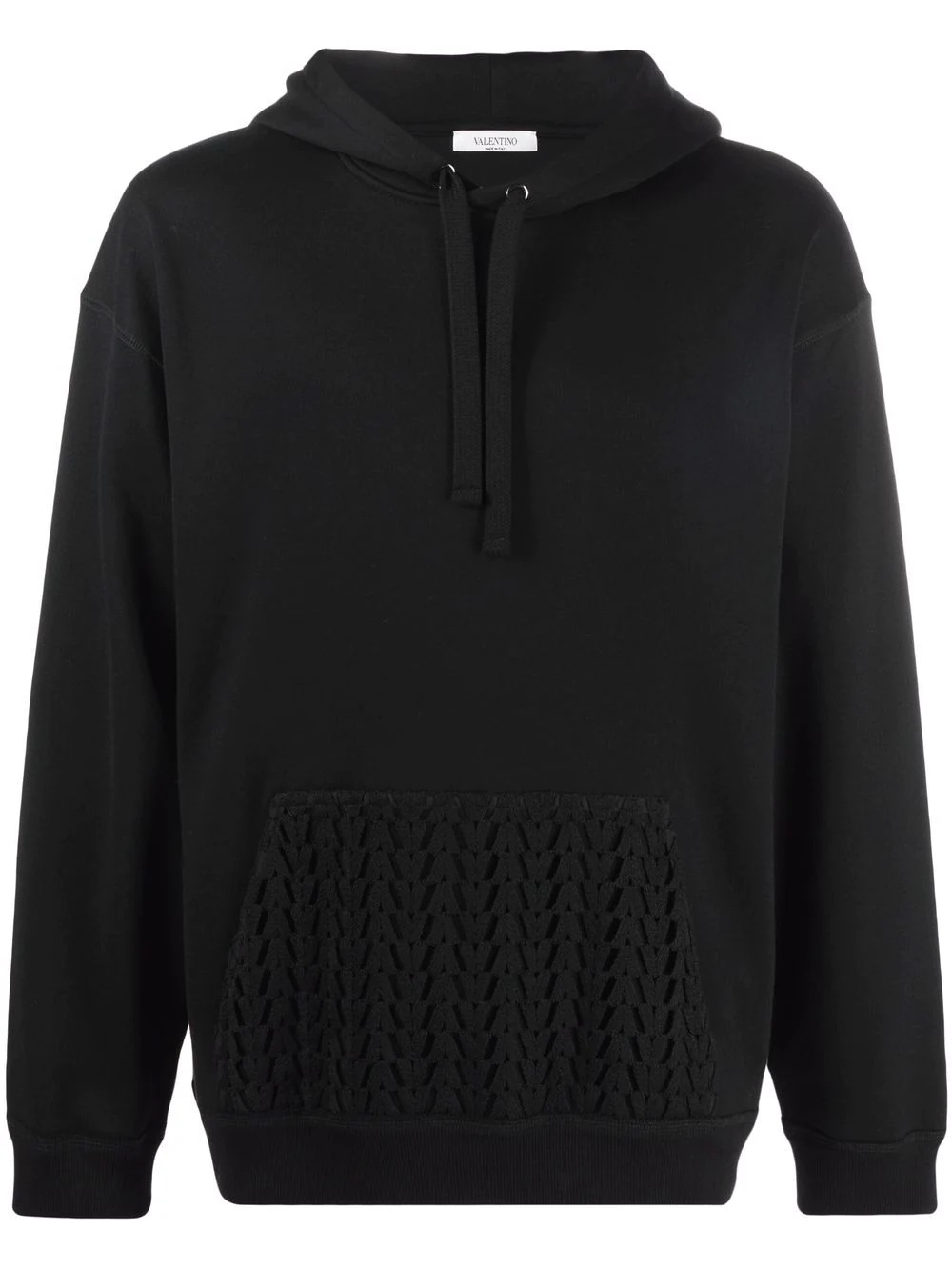 logo-jacquard hoodie - 1