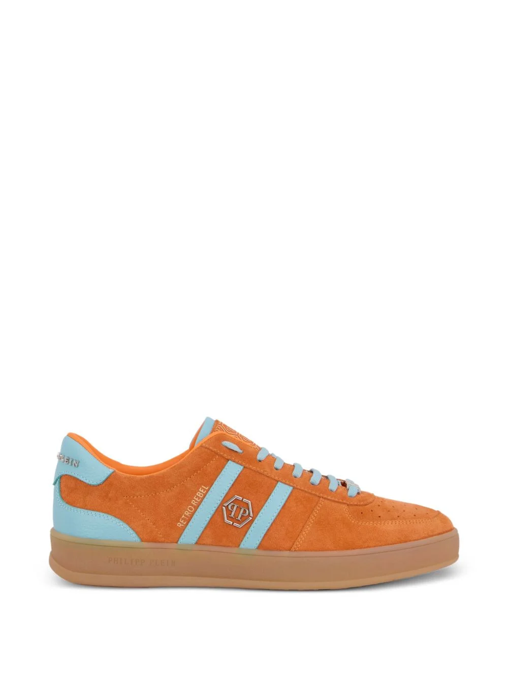 striped suede sneakers - 1