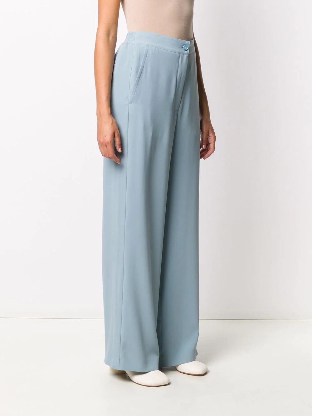 light blue palazzo pants - 4