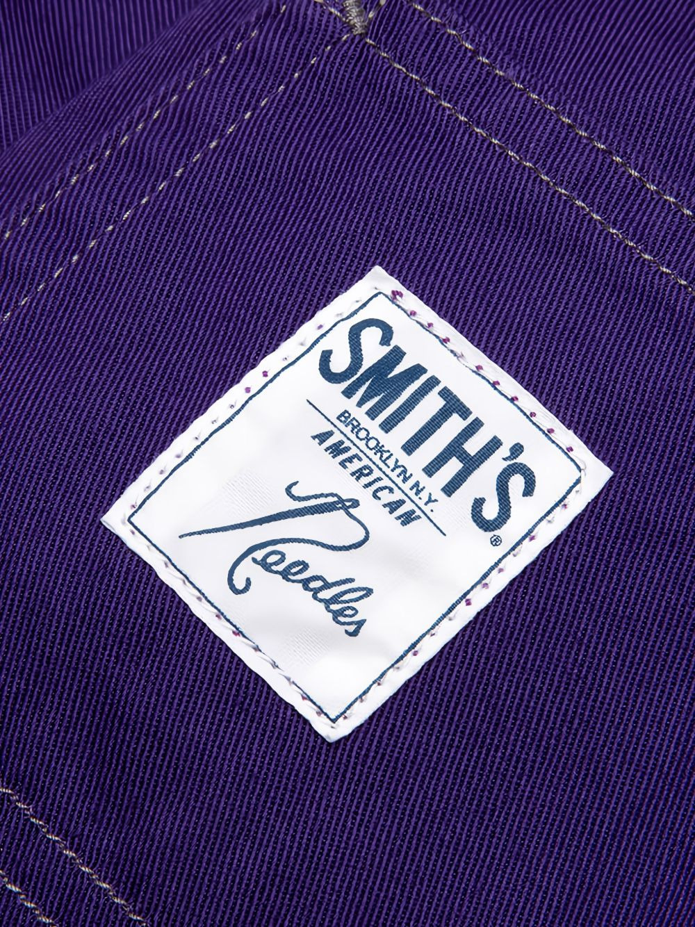 butterfly-embroidered twill trousers - 5