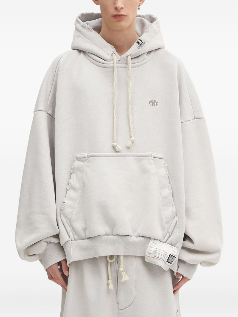 Maison MIHARAYASUHIRO pocket frayed hoodie outlook