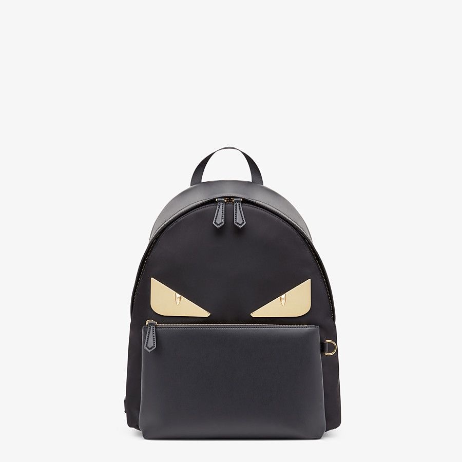 Black nylon backpack - 1