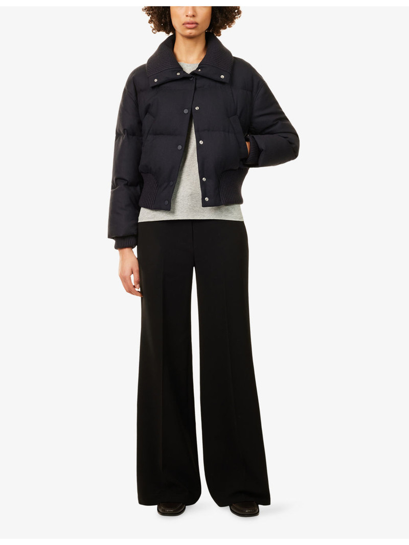 Theory Cozy Collar Down-Padded Wool-Blend Jacket outlook