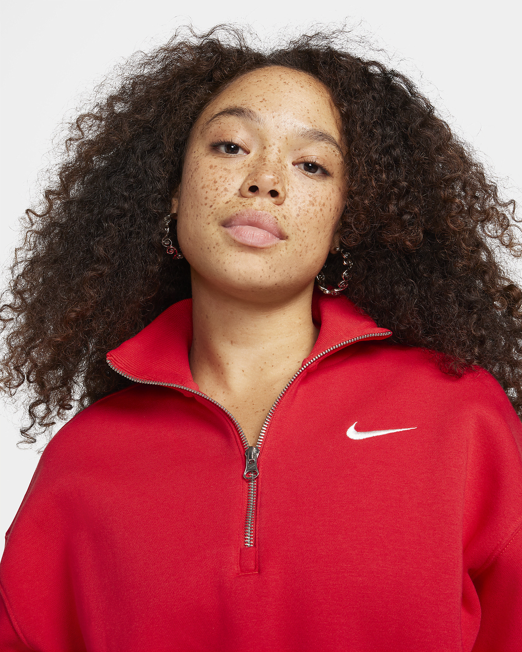Women's Nike Sportswear Phoenix Fleece 1/2-Zip Cropped Sweatshirt - 3