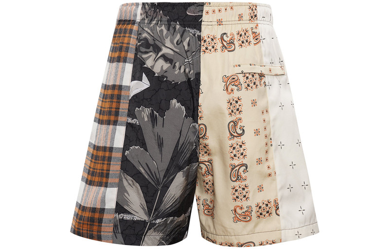 Jordan Air Jordan SS22 cashew Plaid Pattern Contrasting Colors Full Print Casual Sports Shorts Multicolor D outlook