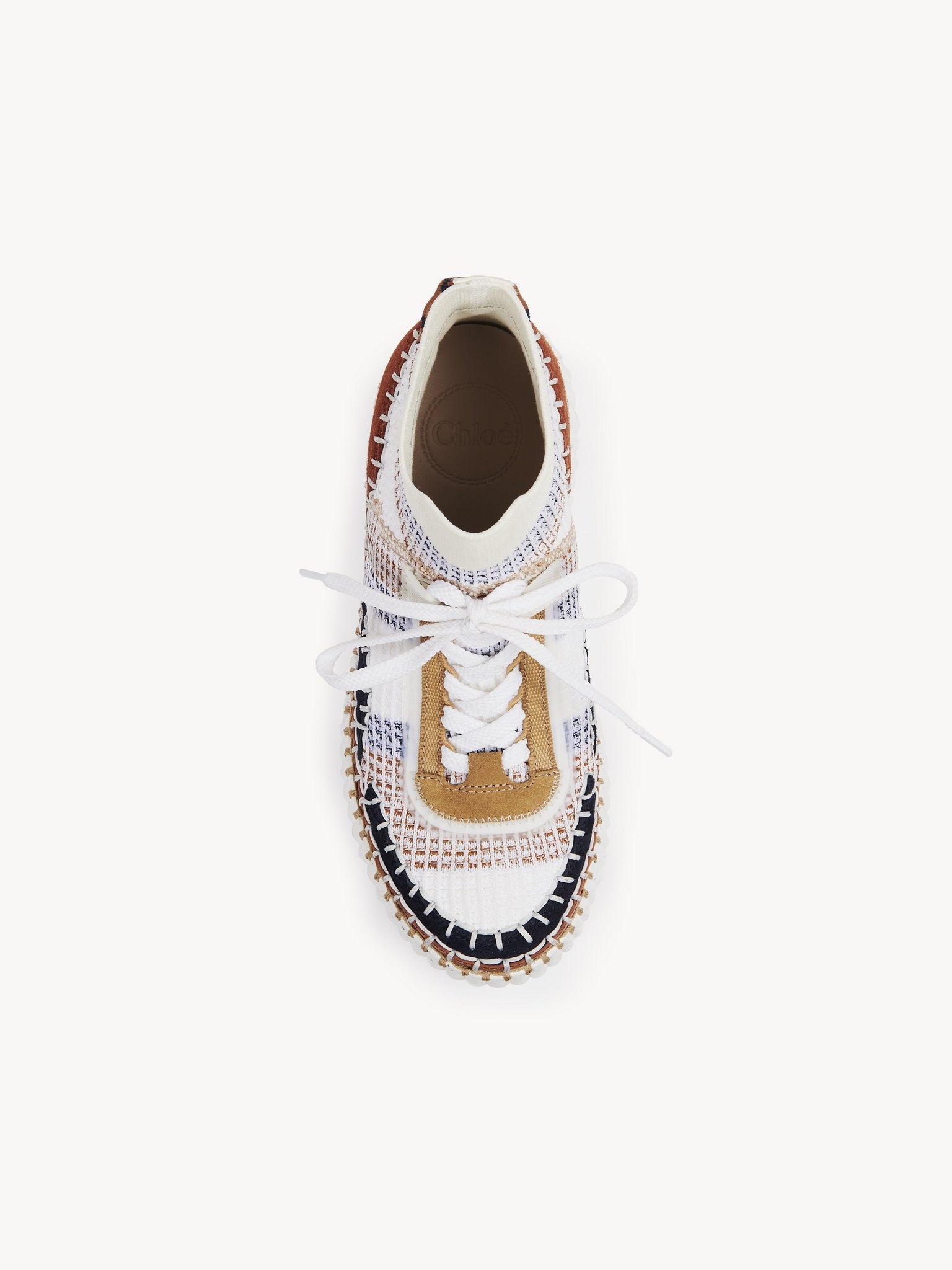 【関税＆送料込み】ChloAC Nama Wedge Woman'S Sneaker Chloé Nama Wedge Sneaker in Seedpearl beige | Chloé US
