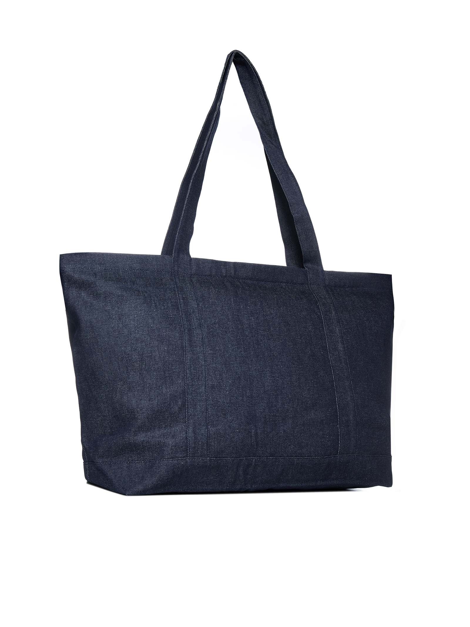 Raf Simons Logo Patch Denim Shopping Bag - 2
