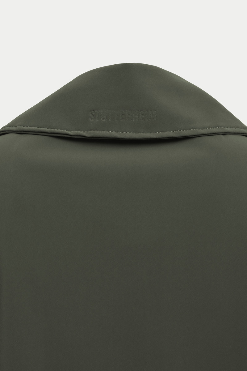 Hornstull Matte Long Raincoat Dark Green 7