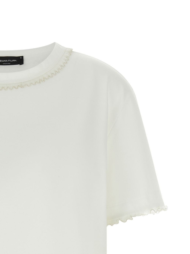 embroidery crew-neck T-shirt 3