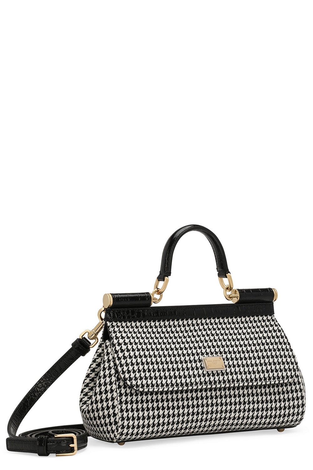 Elongated Sicily Bag - Houndstooth - 5