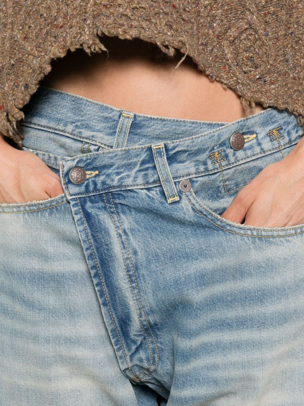 cross-waistband jeans - 4