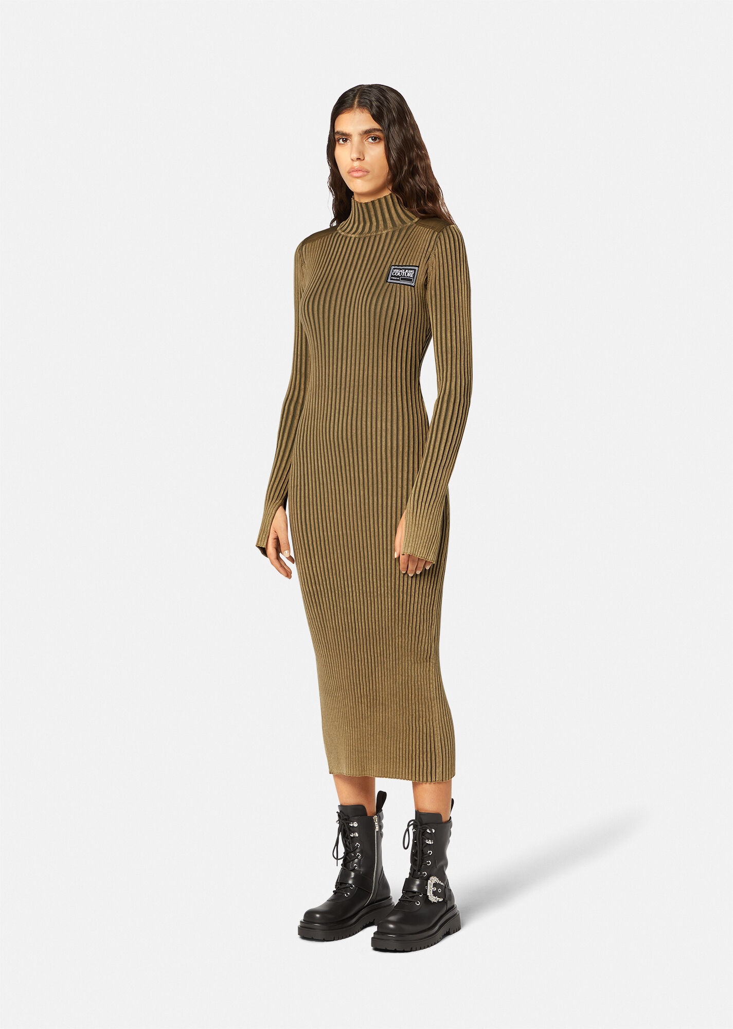 Logo Ribbed Midi Dress - 3