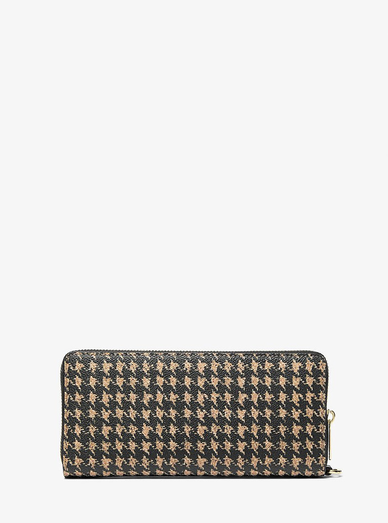 Jet Set Travel Houndstooth Print Continental Wristlet 3