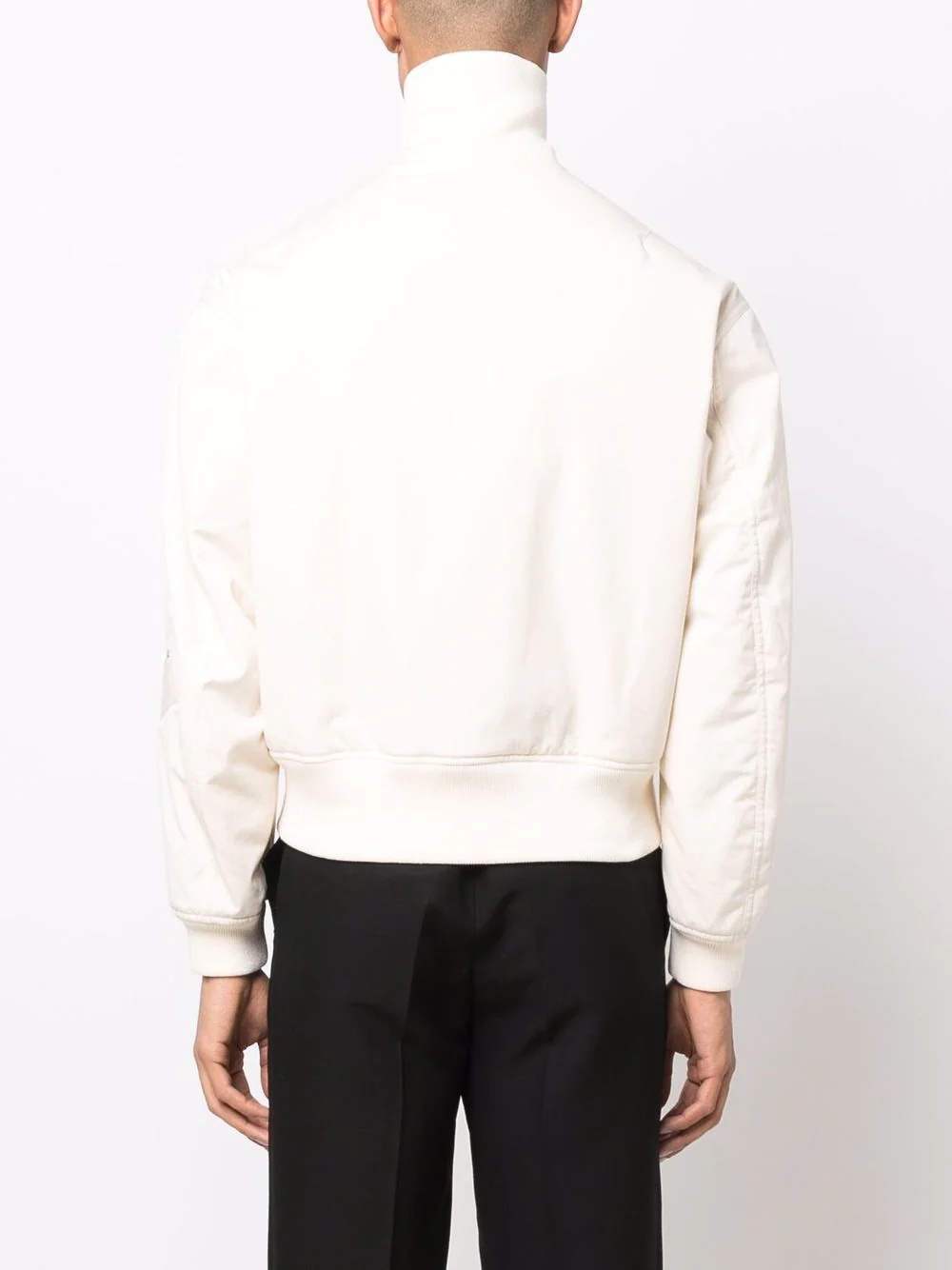 zip-front short bomber jacket - 4